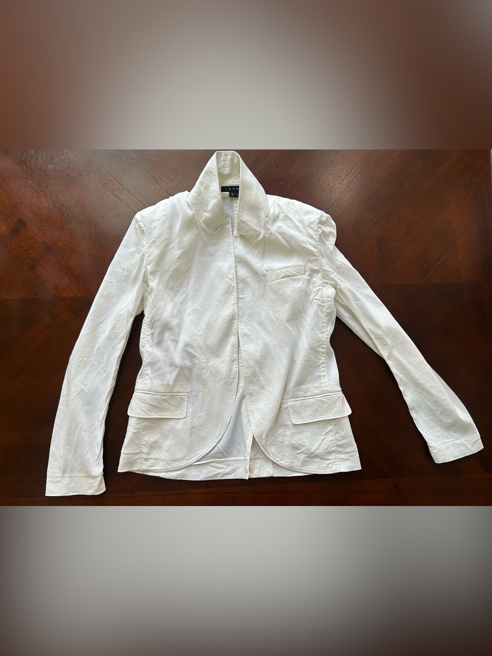 Theory White Tailored Women's Blazer size 0 - Picture 2 of 8
